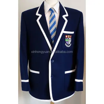 Školské uniformy dizajn s obrázkami modrá stredná škola jednotné sako
