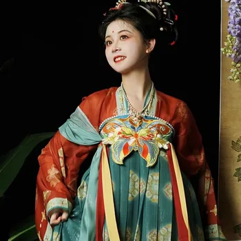 Čínske Tradičné Hanfu Šaty, Oblek Žien Jar Tang Systému Hrudníka Dĺžka Ru Sukne Národnej Štýl Jar Jeseň Nastaviť