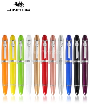 Jinhao 159 Klasická Veľká Veľkosť Kovový Roller Guličkové Pero, Strieborná Výbava Atramentové Pero Pre Profesionálne Písanie Darček Pero