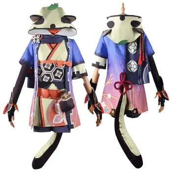 Genshin Vplyv Sayu Cosplay Kostým Pre Dospelých Karneval Jednotné Parochňu Anime Halloween Party Kostýmy Maškaráda Ženy Hra