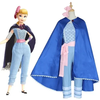 Toy Story 4 Bo Peep Cosplay Kostýmy pre Ženy Disney Málo Bo Peep Cosplay Oblečenie, Plášť Vyhovovali Halloween Party pre Dospelých Kostýmy