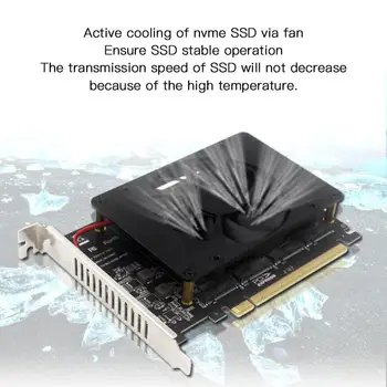 Nové PCIe, Aby M2 Karty Adaptéra PCIe X16 4 Port M2 NVME M Kľúč SSD Converter, M. som Express X16 Adaptér VROC RAID Rozširujúca Karta