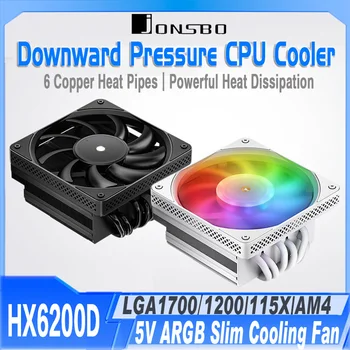Jonsbo HX6200D 6 Heat Pipe Klesajúci Tlak CPU Chladič D-TDP 200W PWM Vzduchom Chladený ARGB Chladiča Ventilátor pre Intel 1700 115X 1200 AM4
