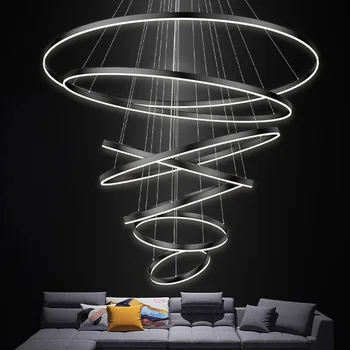 LED Luster Obývacia Izba, Jedálenský Stôl Svietidlá Nordic Domova Strop Jednoduchosť Prívesok Svetlá Krúžok Závesné Lampy