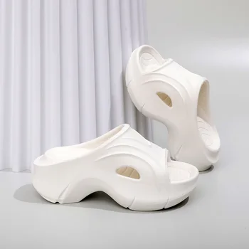 Nové Hrubé Jediným EVA Papuče Ženy Módnych Domov Platformu Papuče Lete Lady Outwear 7 cm Pohodlie Non Slip Zvýšenej Pláže Topánky