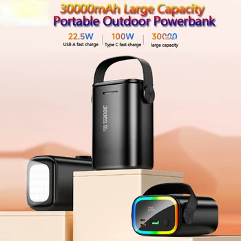 100W 30000mAh Portable Power Bank Vonkajšie Batéria pre IPhone Huawei Xiao Samsung Rýchle Nabíjanie Nabíjačky Externé Powerbank