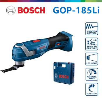 Bosch Akumulátorové Oscilačný Multi Nástroj GOP 185-Li Striedavé Univerzálny Poklad 18V Nabíjateľná Rezací Stroj Náradie