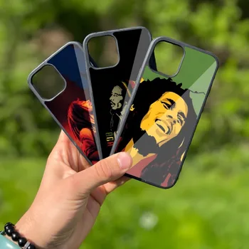 Bob Marley Burín Telefón puzdro Pre Iphone 14 13 12 11 Pro Max Mini 7 8 6 Plus Se Xr X Xs 2020 Fundas Shell PC+TPU Kryt