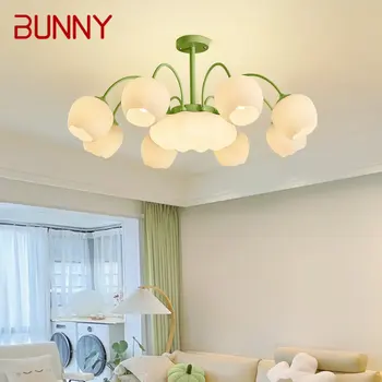 BUNNY Moderný Svetlo Zelená Strop Prívesok, Lampy, Svietidlá, Kreatívny Dizajn, Luster LED pre Domáce Spálne
