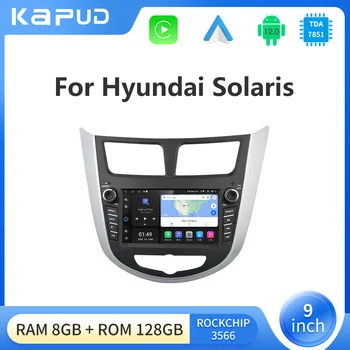 Kapud Android 12 Multimediálny Prehrávač, Navigácia, Rádio, Video, Auto Stereo Pre Hyundai Solaris Prízvuk 2010-2016 CarPlay AUTO Gps BT 4G