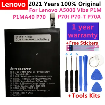 100% Nový, Originálny Reálne 4000mAh BL234 batérie s 3M lepidlo nálepka pre Lenovo Atmosféra P1M P1MA40 P70 P70t P70-T P70A P70-A