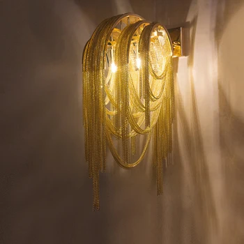 Moderné Luxusné Reťazca Nástenné Svietidlo Led Svetlo Zrkadlo Sconce Nástenné Svetlá Kúpeľňa Lampa Obývacia Izba, Spálňa Lampa pre Domáce Deco Osvetlenie