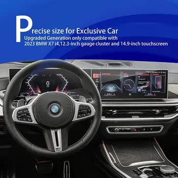 2023 BMW X7 Screen Protector pre 2023 BMW X7 i4 i7 iX 7 Series,Idrive 8 Dotykový displej Tvrdeného Skla 2023 BMW X7 Príslušenstvo（2 ks）