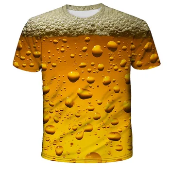 3d Vytlačené Pivo T Shirt pre Mužov Zábavné 2023 pánske T-Shirt pánske Tričko Príležitostné Letné Streetwear Unisex Tričko Top pánske Oblečenie