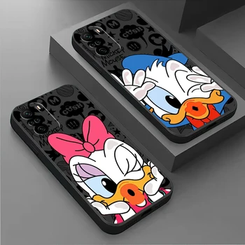 Disney Donald Duck Daisy Telefón puzdro Pre Xiao Redmi Poznámka 11E 11S 11 11T 10 10 9 9T 9S 8 8T 7 Pro Plus 5G Čiernym Krytom