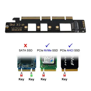 M. 2 M-key NVME AHCI NGFF SSD PCI-E 3.0 16x 4x Adaptér pre 110 mm 80mm SSD