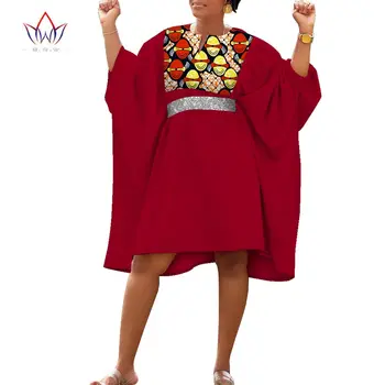 Tradičné Africké Oblečenie Žien Tlač Plus Veľkosť Batwing Rukáv Šaty Šaty České Afriky Šaty pre Ženy WY10275