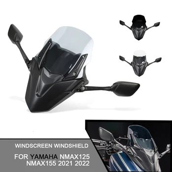 Pre YAMAHA NMAX125 NMAX 155 160 2020-2023 Čelné sklo čelné Sklo aj S Prednej Masky Panel Nmax155 Motocykel Shiel Spätné Zrkadlo