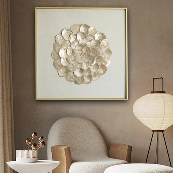 dekoratívne maľby fritillaria a pearl, troch-dimenzionální visí obraz shell v veranda, obývacia izba,