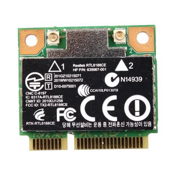2X 150Mbps Wifi karty Mini PCI-E Sieťová Karta Pre HP Realtek RTL8188CE Wireless-N 802.11 B/G/N 640926-001 639967-001