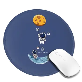 Astronauti Vzostupne Do Priestoru Podložka pod Myš Jednoduché Cartoon Retro Kolo Mousepad Pohodlie Kvality Myši, Podložky Pre Prenosný POČÍTAČ MacBook