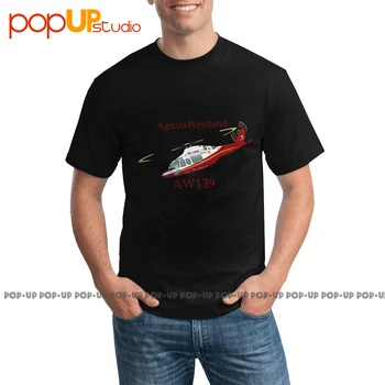 Vtg Agustawestland Aw139 Vrtuľník 01 T-shirt Tlač Novinka Hot Deals Tee Tričko