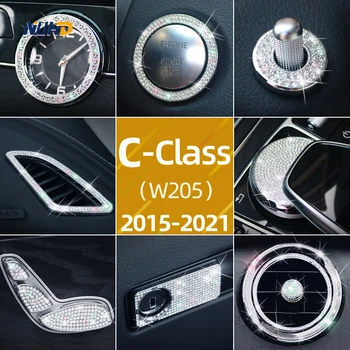 Auto, Interiér, Volant, klimatizácia, odvzdušňovací Kryštál Diamantu Dekorácie Pre Mercedes-Benz W205 C180 C260L C200L Série
