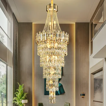 2023 Doprava Zadarmo Moderné Luxusné K9 Crystal LED Prívesok, Ľahké Otáčanie Schodisko Duplex Villa Hotel Lobby Domov Stmievateľné Osvetlenie