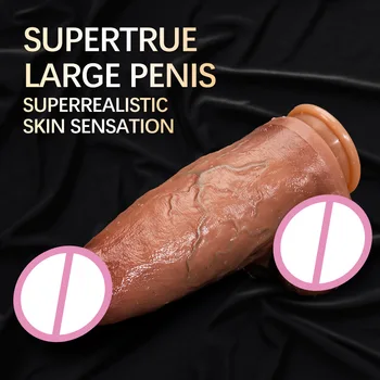 Super Obrovský Penis Realistického Pokožky Dildo Vibrátor Žena Masturbator Veľký Péro Gunlock Vaginas Masturbadores Hombre Sex Hračky Pre Dospelých