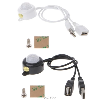 USB LED Svetlo, Pás Prepínač DC5-24V Ľudské Telo, Infračervené PIR Snímač Pohybu Prepínač