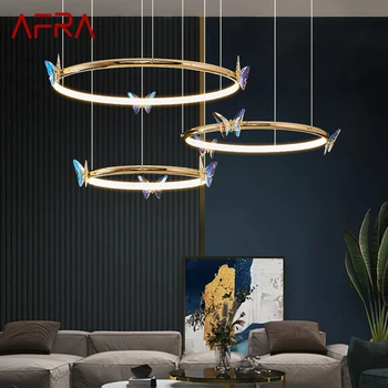 AFRA Nordic Prívesok Svetlá LED Kreatívny Krúžok Motýľ Príslušenstvo pre Domáce Obývacia Jedáleň, Spálňa Decor