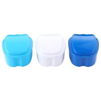 3ks Bezpečné Umelý Zub Úložný Kontajner Malých zubných náhrad Box Prípade Skladovania