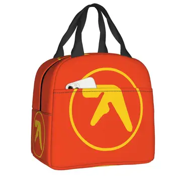 Aphex Twin Izolované Obed Taška pre Ženy, Mužov Opakovane Teplé Chladnejšie Tepelnej Obed Tote Office Piknik Cestovné Potravín Bento Box