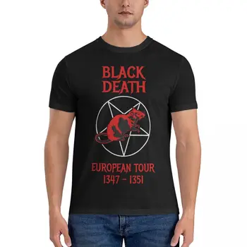 Obrázok T-Shirt Mužov Čierna Smrť Zábavné Čistej Bavlny Tees Crewneck Krátky Rukáv T Košele Darček Oblečenie