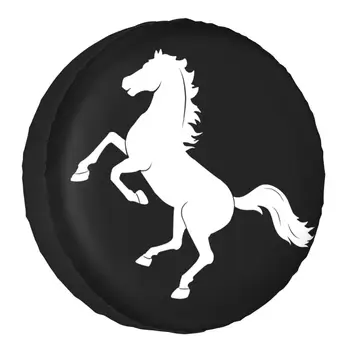 Kôň Logo Náhradné Pneumatiky Kryt Prípade Taška Puzdro, Vodotesné protiprachová Zvierat Kryty Kolies pre Jeep Pajero 14