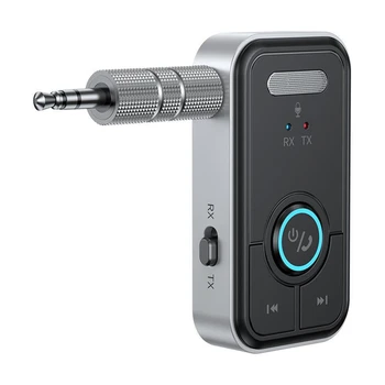 1Set Bluetooth 5.3 Audio Adaptér Prijímač 3,5 Mm Jack Bezdrôtové Audio Vysielač Plastu Pre automobilový Slúchadlá TV Reproduktory