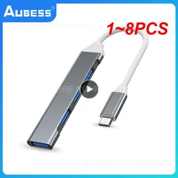 1~8PCS 3.0 Hub USB Hub 4 Port Vysokej Rýchlosti Typ c Splitter 5Gbps Pre PC, Počítačové Príslušenstvo Viacportová HUB 4 USB 3.0 2.0 Porty