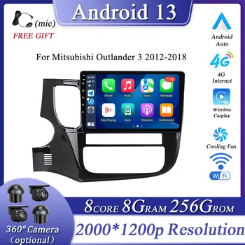 Android 13 Pre Mitsubishi Outlander 3 2012-2018 Auto Rádio Multimediálny Prehrávač Navigácie GPS Carplay 4G WIFI DSP Rozdelenej Obrazovky