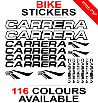 Pre 1Set Carrera obtlačky samolepky hárok (cyklistika, mtb, bmx, cestných, bicykel) die-cut logo Auta Styling