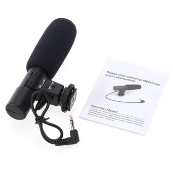 3,5 mm Univerzálny Mikrofón Externý Stereo Mikrofón Pre Kamery, Digitálneho Videa Fotoaparátu DSLR Fotoaparát, Mikrofón Príslušenstvo X3UF