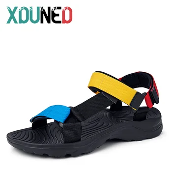 XDUNED Mužov Sandále Jednoduché Príležitostné Letné Topánky Pohodlné Tenisky Vonkajšie Pláži Dovolenku Sandále Muž Bežné Sandále, Topánky
