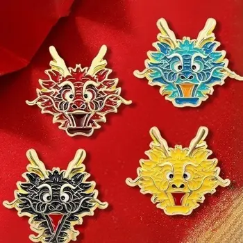2024 Dragon Rok Kovové Brošňa Čínske Znamenie Zverokruhu Totem Elegantné Odznak Pin Tričko Oblečenie, Dekorácie, Doplnky