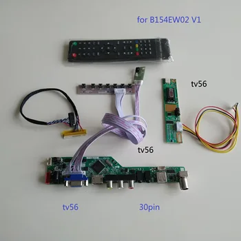 VGA, AV, TV, USB, LCD, LED Controller auta diy Rada ovládač ZVUKU Pre B154EW02 V1 1280*800 kábel monitora obrazovke