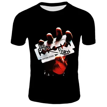 Heavy Metalová Kapela 3D Tlač T-shirt Muži Ženy Letné Módy Bežné Krátky Rukáv Hip Hop Harajuku Streetwear Nadrozmerné T-shirt