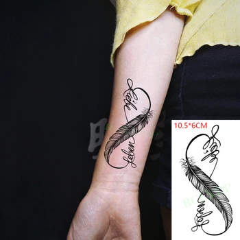 Nepremokavé Dočasné Tetovanie Nálepky Pierko Hady Flash Tatto Falošné Tetovanie Na Mužov Dievča, Ženy, Deti