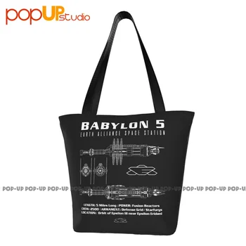 Babylon 5 Vesmírnej Stanice Schematické Módne Kabelky Obed Taška Nákupná Taška Prepravný Vak