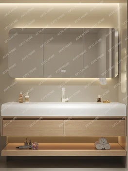 Kúpeľňa Korpusová Zmes Jednoduché Moderné Denník Štýl Umývanie Rúk Umývadlo Kabinet Umývadlo