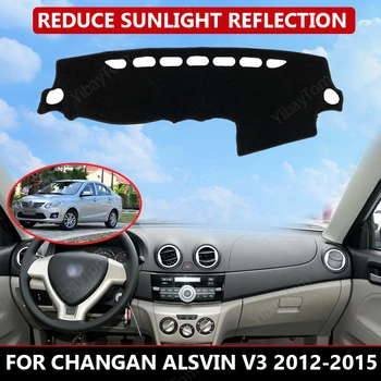 Koberec Dash mat pre Changan Alsvin V3 2012-2015 Auto Tabuľa Nežnej Pokrytie Čiernym bloky prachu znižuje hluk auto príslušenstvo