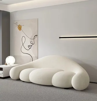 Svetlo Luxus a Jednoduchosť Moderného Malý Byt Obývacia Izba Gauč Tvorivý Oblúk Salón Krásy Medveď Pazúr Osobnosti Gauč