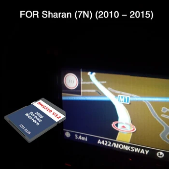 RNS 310 V12 Západnej Európy Na Sharan (7N) Z roku 2010 Do Roku 2015, Auto Mapa Navigačné SD Karty Pokrytie Spojené Kráľovstvo Nemecko Fínsko